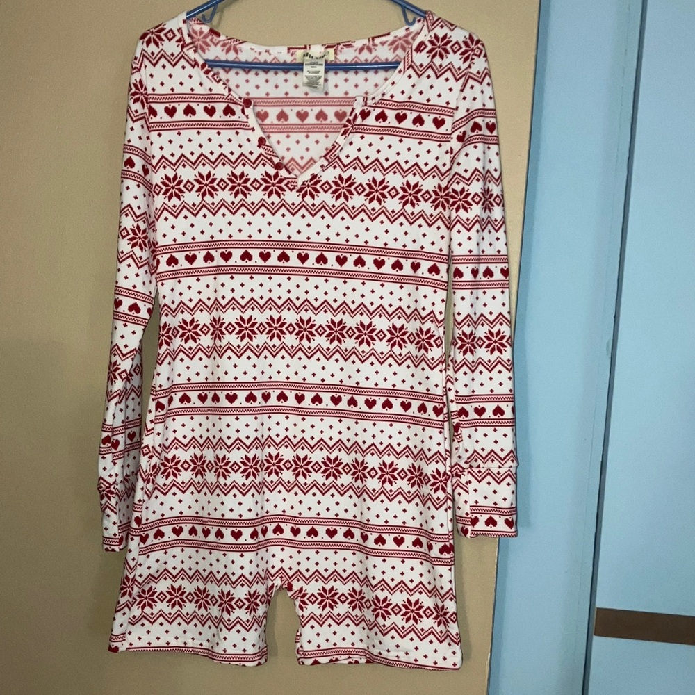Shosho Red and White Long Sleeve Top